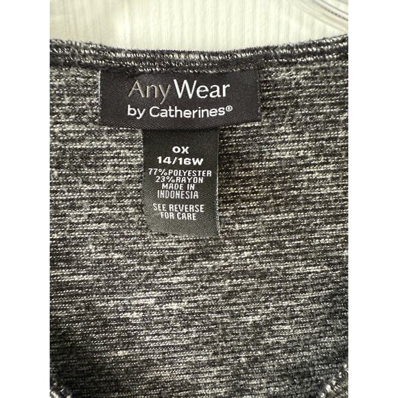 Any Wear By Catherines Women's Cut Out V-Neck Sleeveless Top Size OX 14/16W - Picture 6 of 8